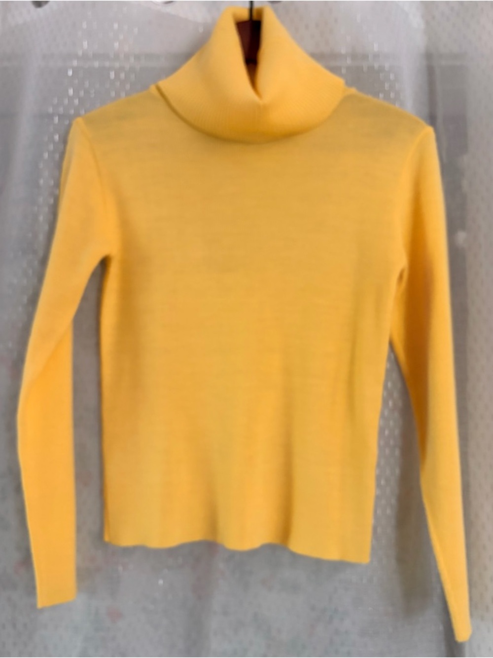Vintage summer yellow cowl neck long sleeve Sweater